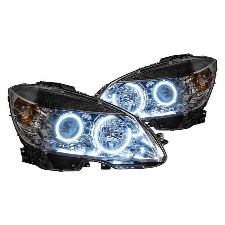 LED HALO Headlight Assembly Comes with preinstalled white LED Halos