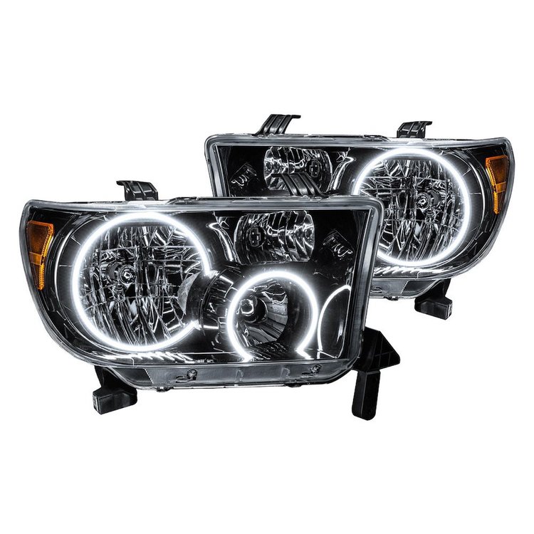 LED HALO Headlight Assembly Comes with preinstalled white LED Halos