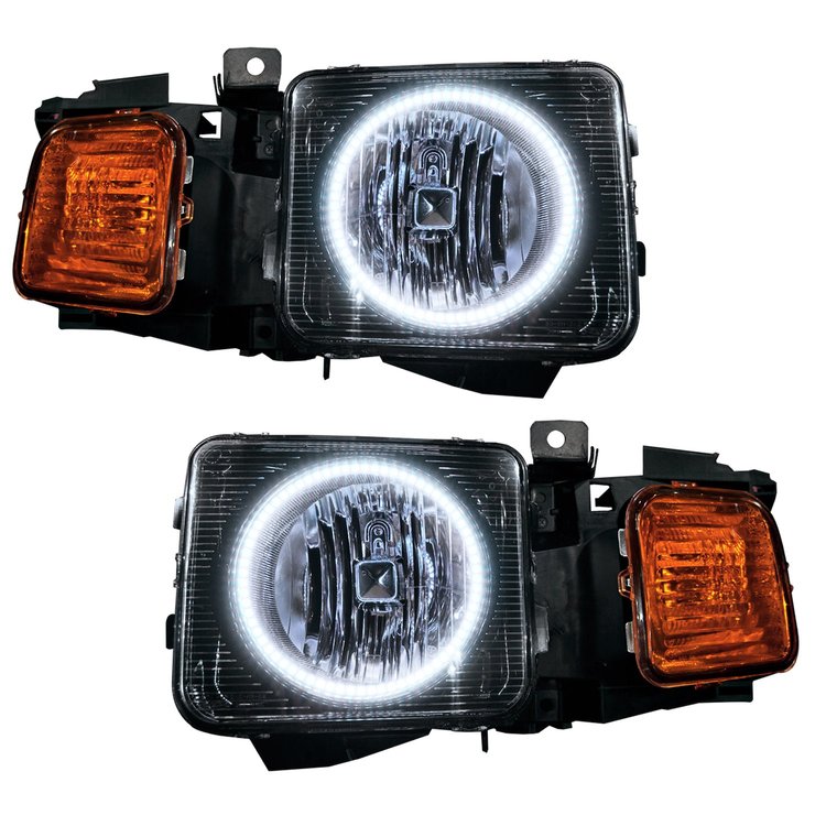 Halo Headlight Assemblies [Without Controller] for 2006-2010 Hummer H3 - White