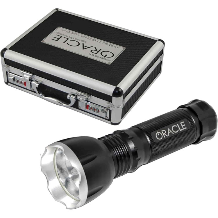 ORACLE 24W HID Flashlight 2200 Lumens Includes AC & DC Charger Black
