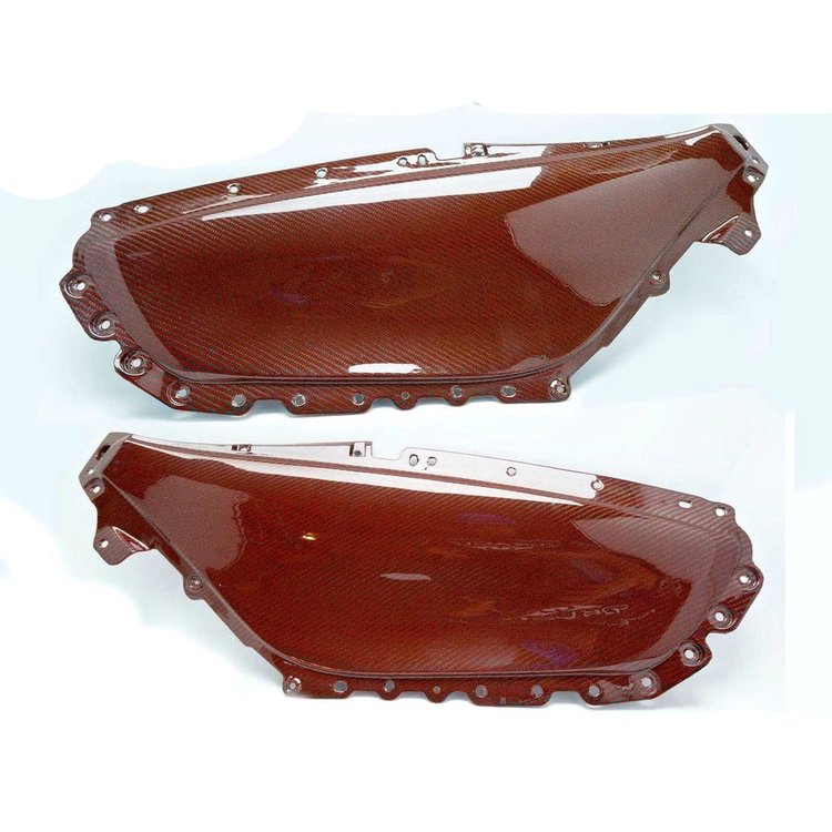 Carbon Fiber (Kevlar) Door Trim Panels for 2010-2015 Chevy Camaro [Red]