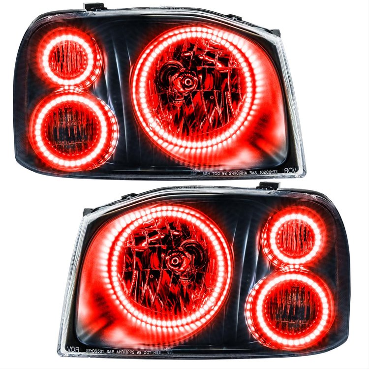 8905-003 SMD Pre-Assembled Headlights, Triple Halo, Red