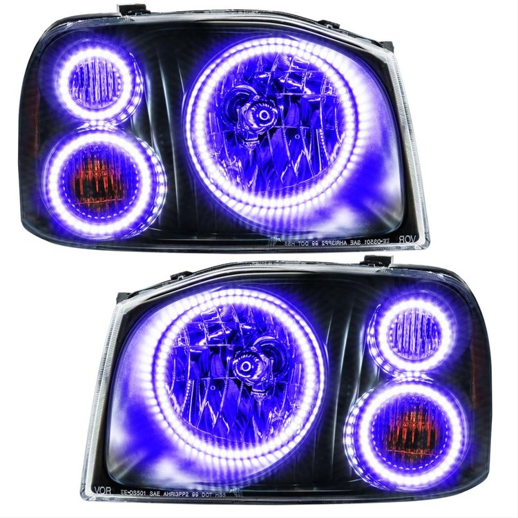 8905-007 SMD Pre-Assembled Headlights, Triple Halo, UV/Purple