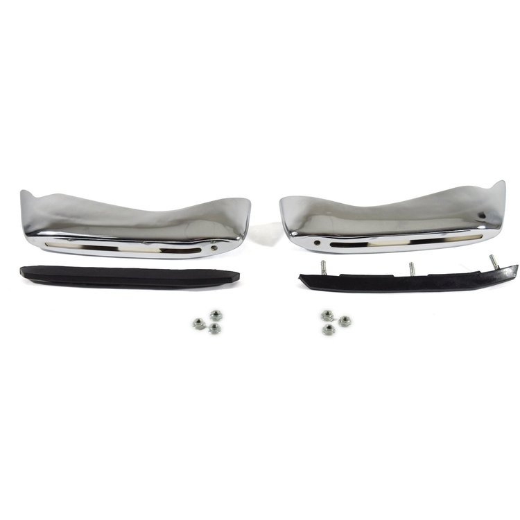 BUMPER GUARD RR PAIR WITH RUBBER INSERT 71-72 CHEVELLE