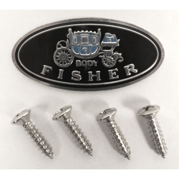 GM BODY BY FISHER SILL PLATE EMBLEM