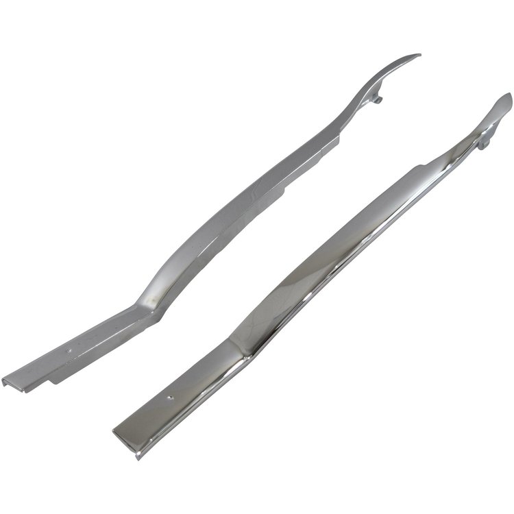 DP13-55TPC Rear Upper Inner Quarter Panel Molding 1955-1957 Chevy Hardtop Pair Chrome