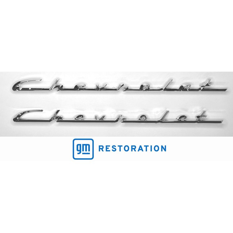 EM13-55C Chevrolet Script Set for 1955-1956 Chevy 150/210