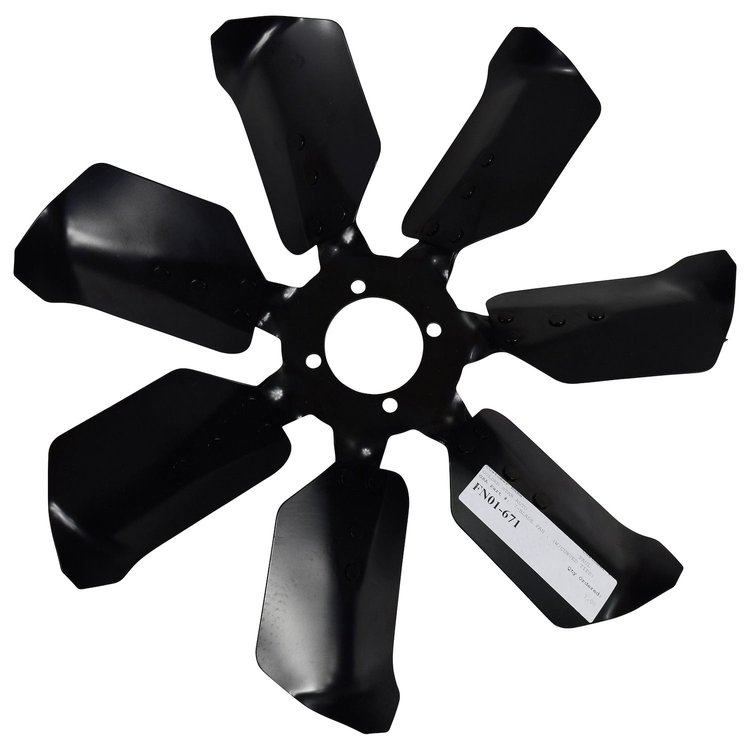 FN01-671 7-Blade Fan W/Curved Tips for 1969-1970 Chevy Camaro, Pontiac Firebird, Chevy Chevelle, Impala, Vehicles with A/C