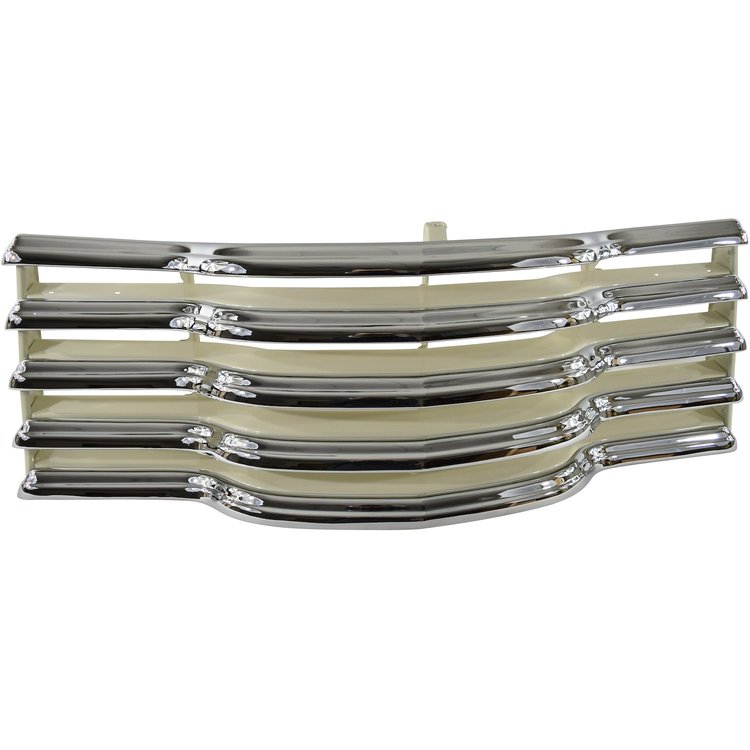 GR07-472C for 1947-1953 Chevy Truck Grille Assembly Chrome with Ivory Backsplash Includes Mounting Brackets Premium Quality
