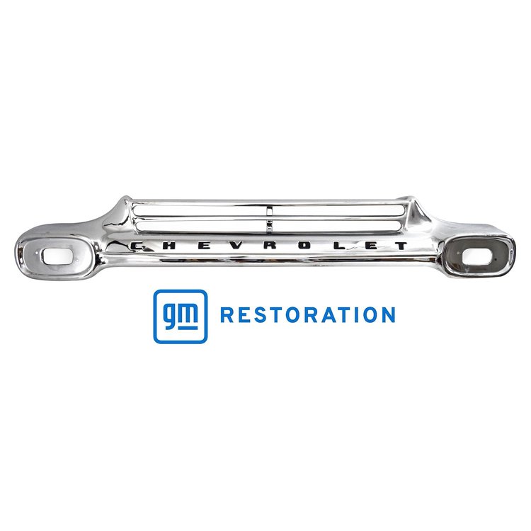 GR07-58 Grille 1958-1959 Chevy C10 2nd Series Pickup Chrome With Black Lettering