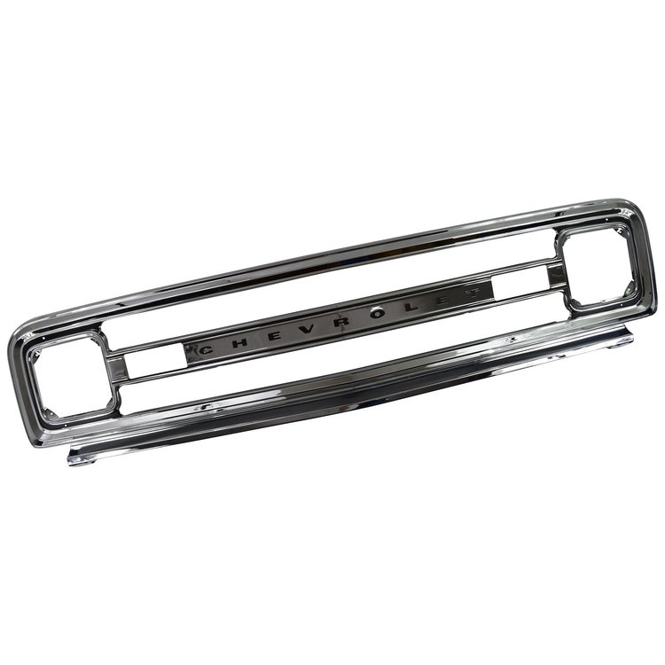 GR07-692S for 1969-1970 Chevy C10 Trucks Blazer Jimmy Grille Frame Steel Chrome W/ Chevrolet