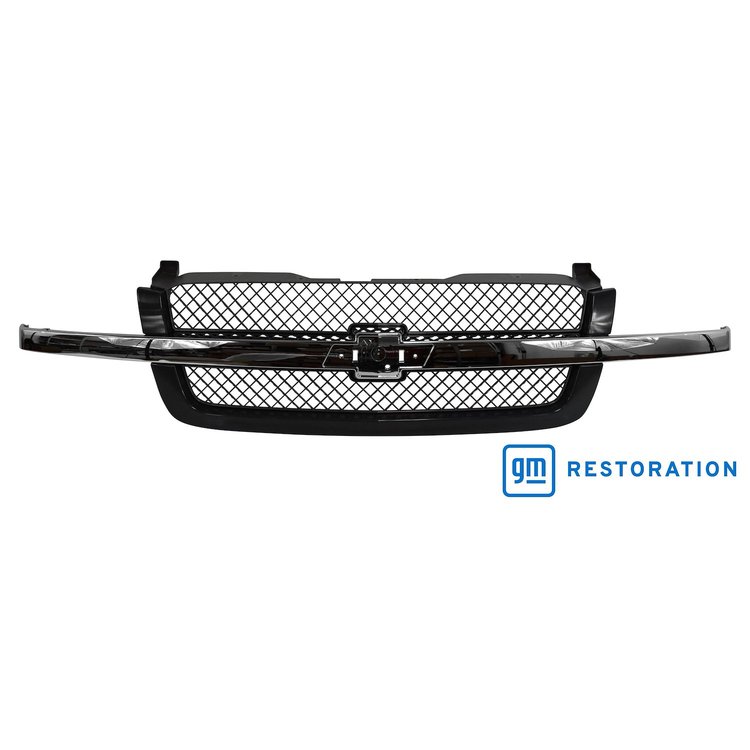 GR16-03 Grille Assembly for 2003-2007 Chevy Silverado Base, LS, LS Hybrid, LT Model W/O Body Cladding