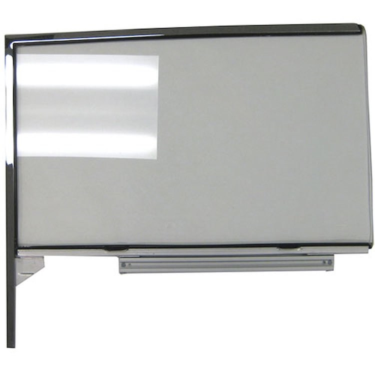 DOOR GLASS ASSY. LH CLEAR HT. 55-57 CHEVY GLASS WITH TRACK AND FRAME ATTACHED