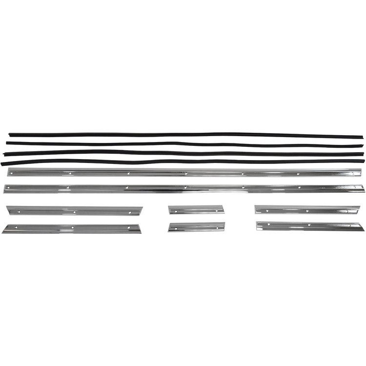 ML32-631S for 1963-1971 Mercedes-Benz W113 230/250/280SL Side Moulding Kit Upper Brass
