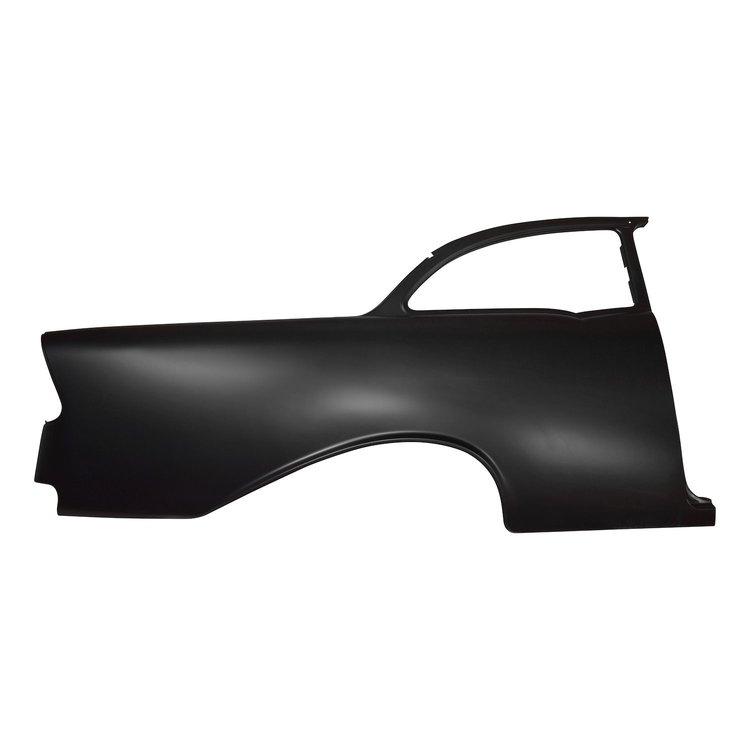 QP13-562ROE Quarter Panel w/Window Frame Skin No Trim Holes for 1956 Chevy Bel Air, 150, 210