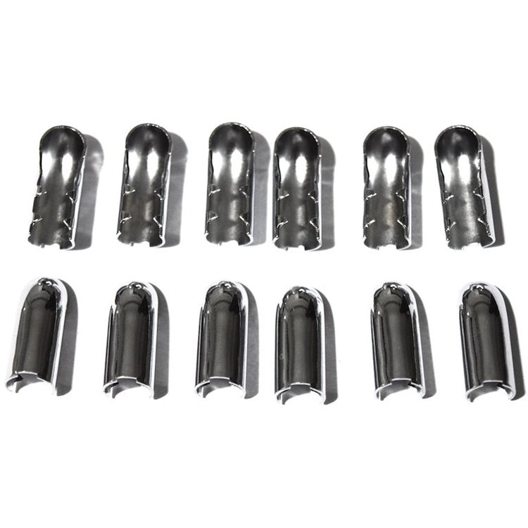 SB03-66C Bucket Seat Strip End Cap Set for 1966-1972 GM A-Body, 1966-1971 Chevy Nova, 1966-1968 Chevy Impala