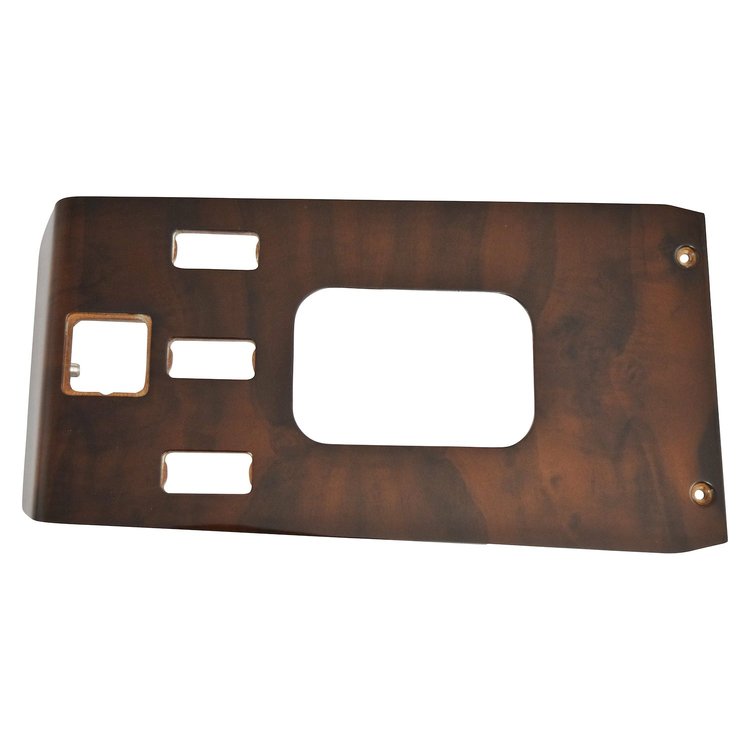 SH32-851PB for 1985-1989 Mercedes-Benz R107 Shifter Wood Cover W/ Hazard, Power Window, Power Mirror (Burl Wood)