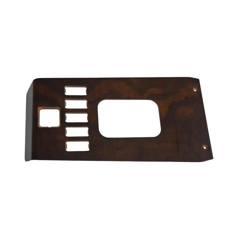 SH32-85PB for 1985-1989 Mercedes-Benz R107 Shifter Wood Cover W/ Hazard, Power Window, Heated Seat, Power Mirror (Burl Wood)