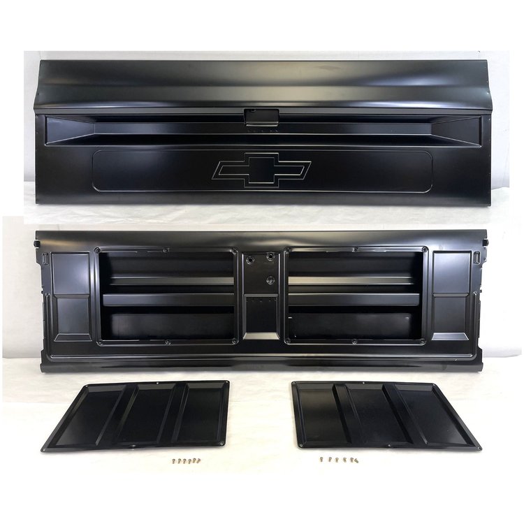 TG07-673M Tailgate With Access Panel w/Bowtie Chevrolet Logo for 1967-1972 Chevy C10 Trucks Fleetside