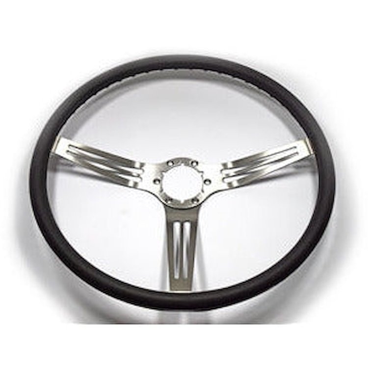 WL01-693BC Steering Wheel 1969 Chevy Camaro 3-Spoke Comfort Grip -With Banjo Style Spokes
