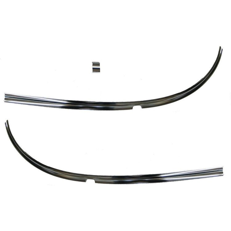 WS13-55B Windshield Molding Bottom Outer 1955-1956 Chevy All Models 3-Piece Set