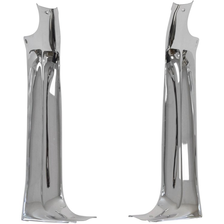 WS13-55GPC Chrome Windshield Garnish Moldings for 1955-1957 Chevy Bel Air, 210 2-Door Hardtop, Nomad