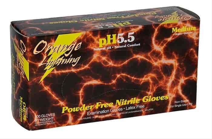 Orange Nitrile Gloves 50