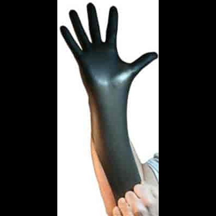 2XL BLACK NITRILE GLOVES