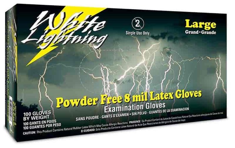 XL WHITE LATEX GLOVES