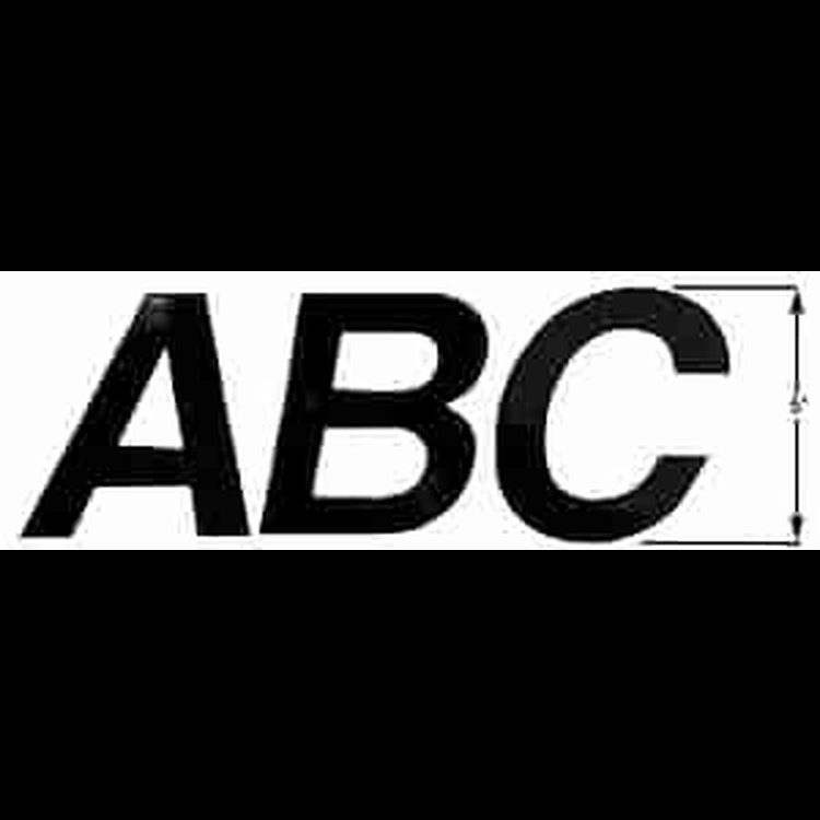 Vinyl Letter "A" Height: 5"