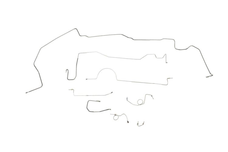 Plymouth Barracuda Brake Line Kits Standard Drum - 108 in Wheelbase 8-3/4 in Axle 1 Pc. Front to Rea