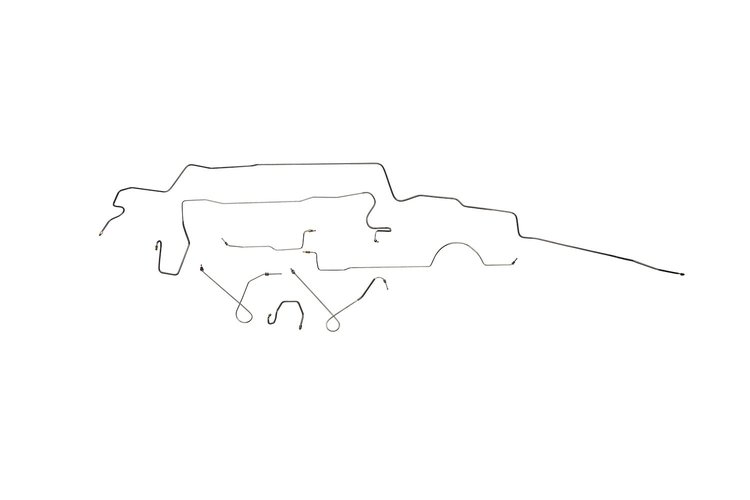 Dodge Demon Brake Line Kits Power Drum - 108 in Wheelbase 8-3/4 in Axle -1971