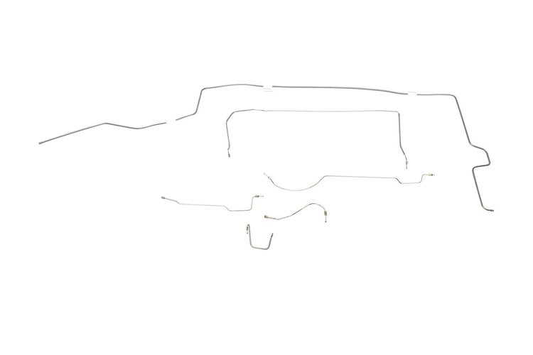 Dodge Coronet Brake Line Kits Standard Drum - Right Front Straight at Center - 8-3/4 in Axle -1966