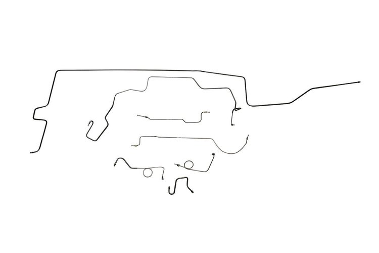 Dodge Daytona Brake Line Kits Standard Drum - Right Front Routes Under Frame - 8-3/4 in Axle 1 Pc. F