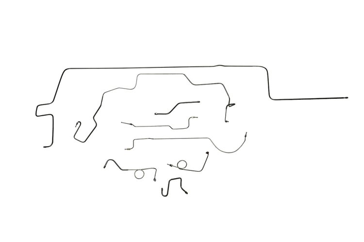 Plymouth Satellite Brake Line Kits Standard Disc - Right Front Routes Under Frame - 8-3/4 in Axle 2