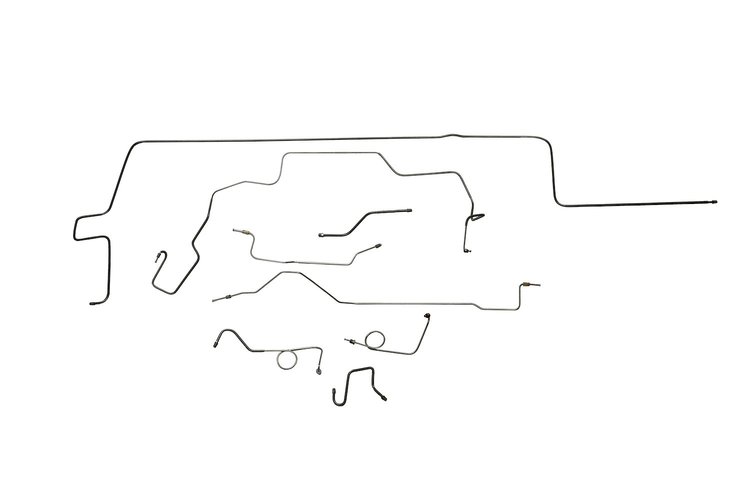 Plymouth Satellite Brake Line Kits Standard Disc - Right Front Routes Under Frame - Dana Axle 2 Pc.
