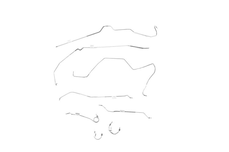 Chevrolet Camaro Brake Line Kit Power Drum - Mono-Leaf Spring 2 Pc. Front to Rear -1968