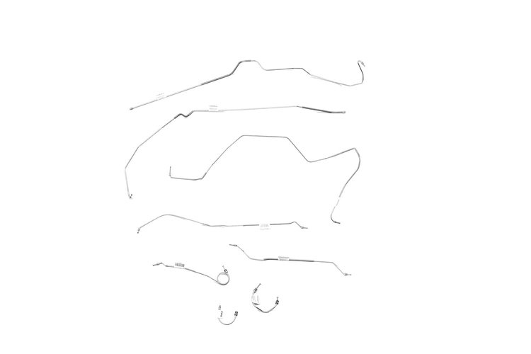 Chevrolet Camaro Brake Line Kit Power Drum - Multi-Leaf Spring 2 Pc. Front to Rear -1967