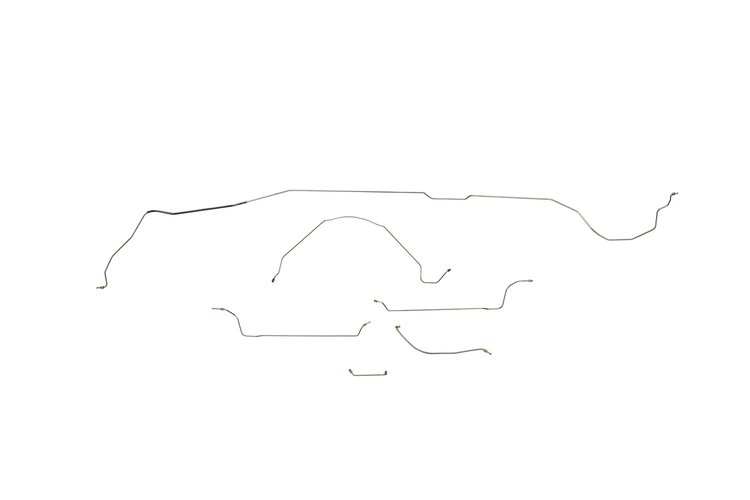 Chevrolet Malibu Brake Line Kits Hardtop - Small Block And 6 Cylinder - Power Drum -1966