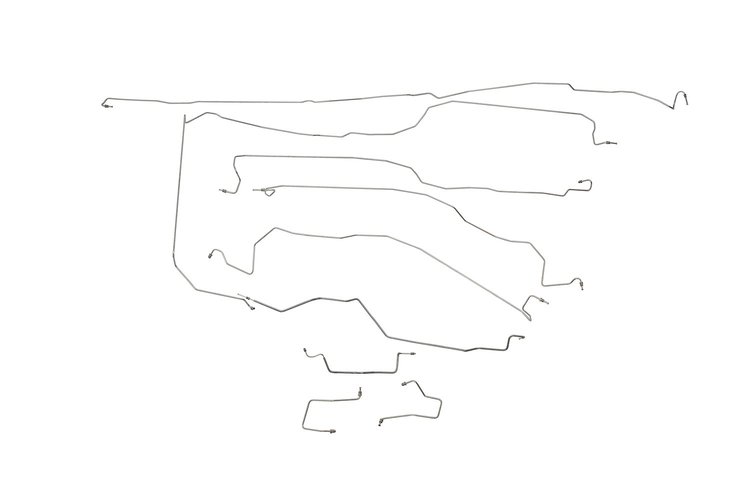 Chevy / GMC Pick Up Brake Line Kits W/ Stainless Braided Hoses 2WD Extended Cab Short Bed -2003 2004