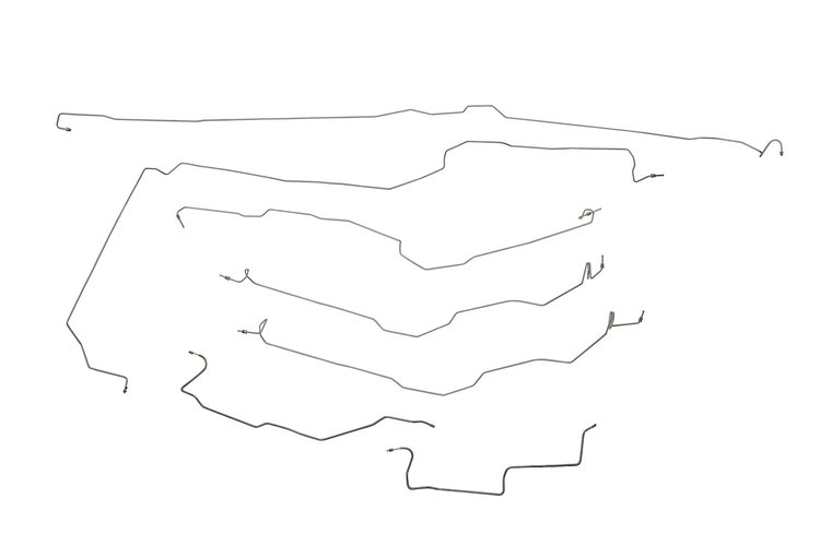 Chevy / GMC Pick Up Brake Line Kits W/ Rubber Hoses Non Heavy Duty - Crew Cab Short Bed - With Rear