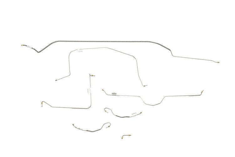 Chevrolet Corvette Brake Line Kits Standard Brake - Front to Rear 1/4 in- Single Master Cylinder -19