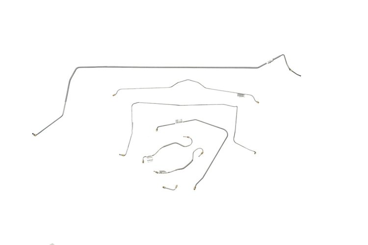 Chevrolet Corvette Brake Line Kits Power Disc - Front to Rear -1/4 inDual Master Cylinder - late1965