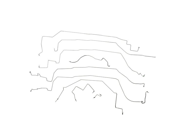 CV1028-OE Complete Brake Line Kit for 1988-1991 Chevrolet Corvette