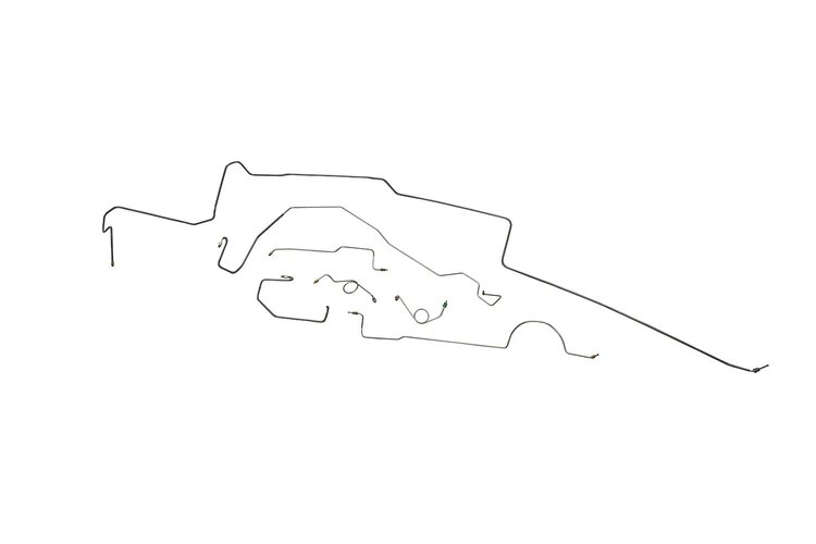 Dodge Challenger Brake Line Kits Power Disc - Right Front Routes Under Frame - 8-3/4 in and Dana -19
