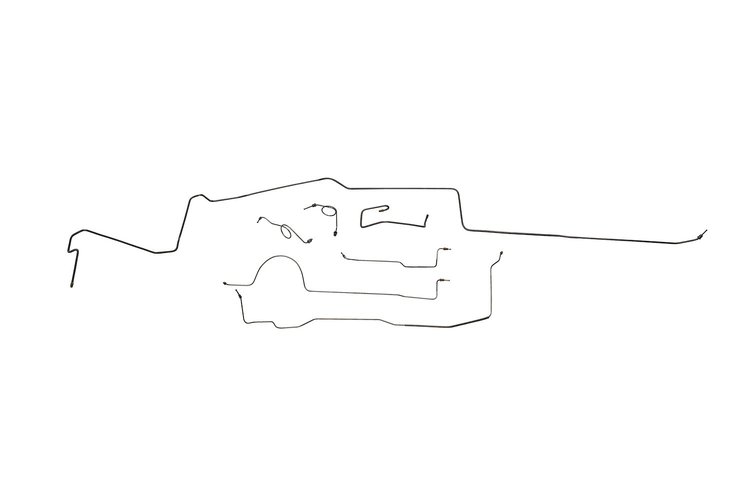 Dodge Challenger Brake Line Kits Power Disc - Right Front Routes Under Frame - 8-3/4 in and Dana -19