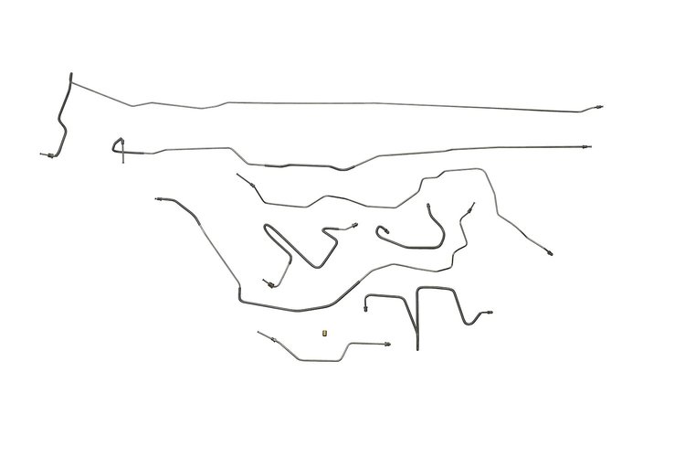 Ford F350 Brake Line Kits 4WD Standard Cab Long Bed with Load Leveler -1983