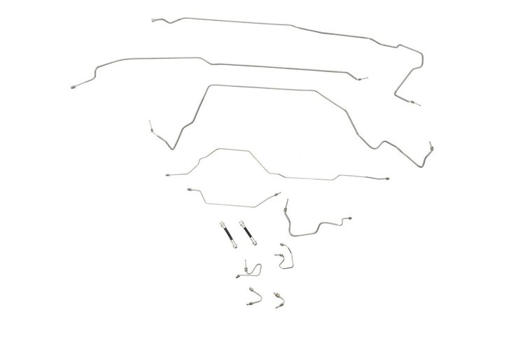 Ford F150 Brake Line Kits 4WD Regular Cab Short Bed 4 Wheel ABS 8.8 in Axle -1998
