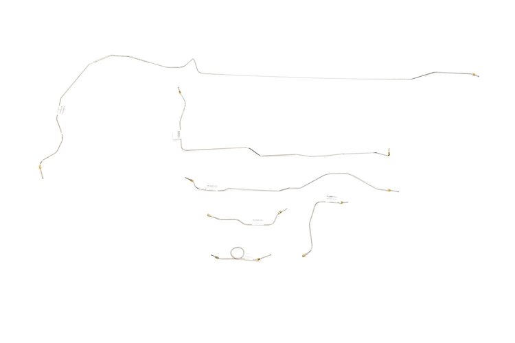 MU1004-SC Complete Brake Line Kit for 1965 Ford Mustang Power Drum [Stainless Steel]