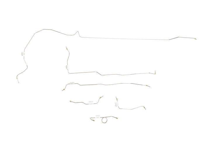Ford Mustang Brake Line Kits 6 pcs Power Drum V8 Factory Single Exhaust -1966
